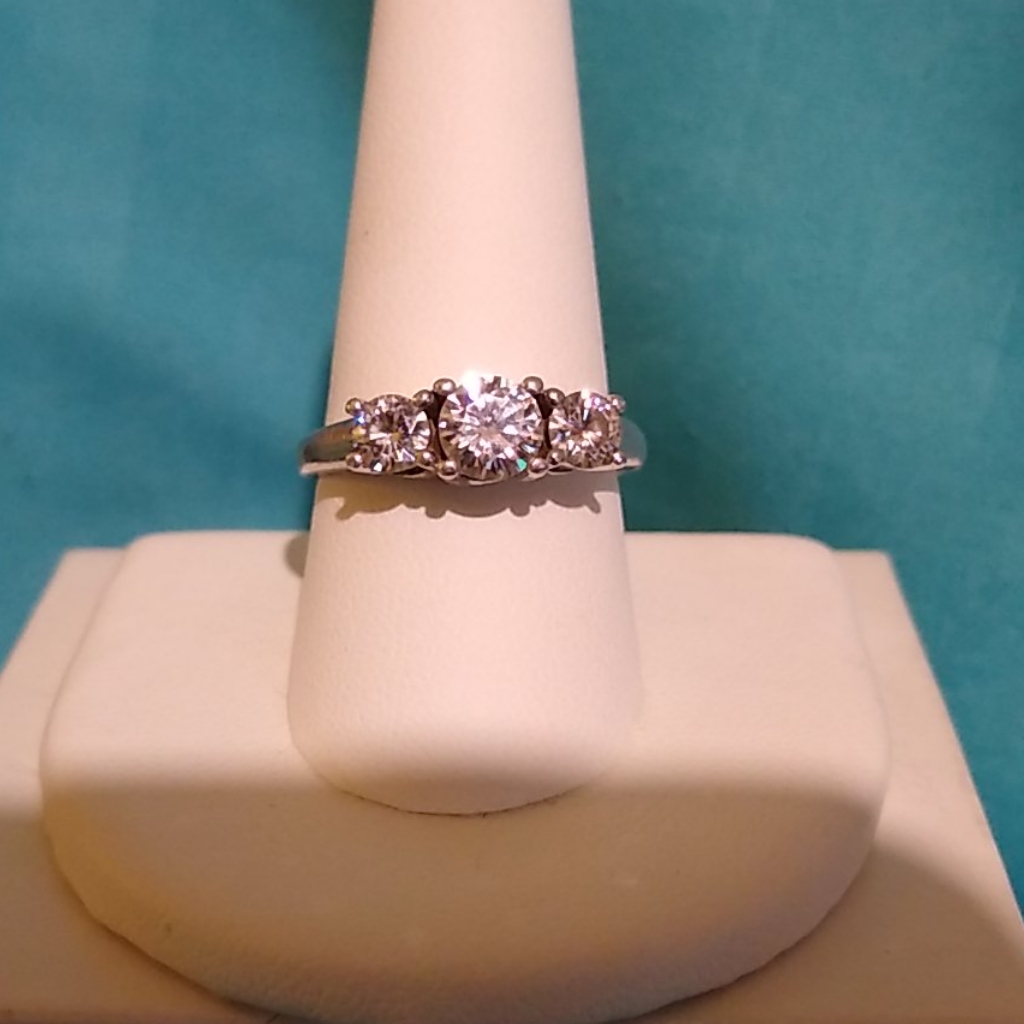 "Forever Classic" Moissanite 3 Stone Ring — image 7 of 8